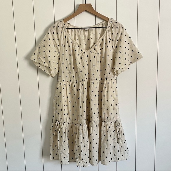 Madewell Polka Dot Linen Mini Dress - Picture 1 of 3